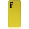 Oppo Reno 6 Kılıf Nano İçi Kadife Silikon - Sarı1