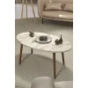 Orta Sehpa Torna Ayak Elips Ahşap