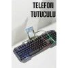 Oyuncu Klavyesi Q Klavye RGB Işıklı Mouse Hediyeli