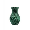 Parlak Yeşil Spiral 3D Baskı Vazo Şık Modern Dekoratif Obje