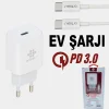 PD QC3 / 18W TYPE-C To TYPE-C Şarj Aleti Arbaks ARB-017