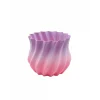 Pembe Lila Degrade Kıvrımlı 3D Vazo Estetik Ev Ofis Dekoru