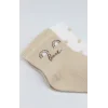Penye Soket Çorap 2li 10142 Ekru Kahve
