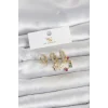 Pirinç Gold Renk Çiçek Model 3lü Kadın Küpe