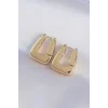 Pirinç Gold Renk Kalın Küpe