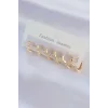 Pirinç Gold Renk Kalp Model Küpe Seti