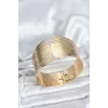 Pirinç Gold Renk Levha Model Kadın Bileklik