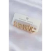 Pirinç Gold Renk Minimal Tırtıklı Küpe Seti