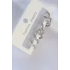 Pirinç Gümüş Renk Kalp Model Küpe Seti