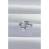 Pirinç Gümüş Renk Zirkon Taşlı Damla Earcuff Küpe