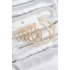 Pirinç Halka Model Gold Renk Kadın Set Küpe