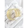 Pirinç Tel Sarma Model Gold Renk Kadın Bileklilk