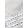 Pirinç Zirkon Taşlı Gold Renk Kadın Y Kolye