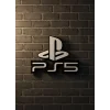 PlayStation 5 Logo Duvar Dekoru Minimal Tasarım 16×12 cm