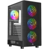 POWERBOOST PB-A700B 750W 80 + BRONZE MESH ÖN PANEL 4XRAINBOW FAN+USB3.0 GAMING ATX KASA SIYAH