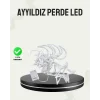 Prizli Yıldız Ay Perde LED Işık Ev ve Organizasyon Dekoru