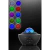 Projektör Yıldız Gece Lambası Disko Topu Bluetooth Bağlantılı Taşınabilir Şarjlı