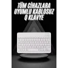 Q Klavye Türkçe Bluetooth Klavye Tüm Cihazlara Uyumlu Kablosuz