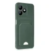Realme Note 50 4g Kılıf Kelvin Kartvizitli Silikon - Koyu Yeşil