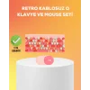 Renkli Retro Tuş Takımlı Klavye – 3 Cihaz Bağlantısı, Medya Kısayol Tuşları