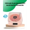 Retro Bluetooth Hoparlör – Kristal Ses Gece Lambası Saatli Tasarım