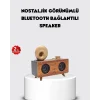 Retro Gramofon Tasarımlı Bluetooth Hoparlör – 3D Stereo Ses, 1800 mAh Batarya