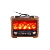 Retro Şömine Tasarımlı Bluetooth Hoparlör FM Radyo USB TF Kart Müzik Çalar