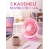 RGB Işıklı 3 Kademeli USB Şarjlı Masaüstü Vantilatör