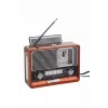 Saatli Fenerli Bluetooth Nostaljik Radyo AUX SD USB Girişli Bluetooth Hoparlör