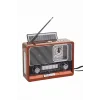 Saatli Fenerli Bluetooth Nostaljik Radyo AUX SD USB Girişli Bluetooth Hoparlör