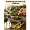 Saksı Bitkileri İçin Bahçe El Aleti Seti Ergonomik Ahşap Saplı