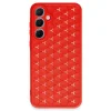 Samsung Galaxy A35 5g Kılıf Petek Silikon Kapak - Kırmızı
