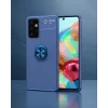 Samsung Galaxy A72 Kılıf Range Yüzüklü Silikon - Mavi