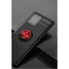 Samsung Galaxy A91 / S10 Lite Kılıf Range Yüzüklü Silikon - Siyah-kırmızı