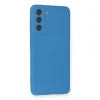 Samsung Galaxy S21 Kılıf Nano İçi Kadife Silikon - Mavi
