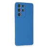 Samsung Galaxy S21 Ultra Kılıf Nano İçi Kadife Silikon - Mavi