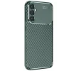 Samsung Galaxy S25 Kılıf Auto Focus Karbon Kapak - Koyu Yeşil