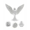 Sanatsal Melek Heykeli Kanatlı Kadın Figürlü 3D Dekoratif Biblo