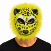 Sarı Yeleli Benekli Leopar Eva Maske Bx40