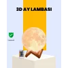 Şarjlı 3D Baskılı 16 Renk Ay Lambası  Stand