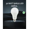 Şarjlı LED Ampul 30 Watt Soğuk Beyaz
