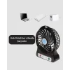 Şarjlı USB Fan – Masaüstü Mini Vantilatör Taşınabilir Işıklı 3 Kademeli Sessiz
