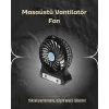 Şarjlı USB Fan – Masaüstü Mini Vantilatör Taşınabilir Işıklı 3 Kademeli Sessiz