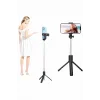 Selfie Çubuğu Tripod Bluetooth Kumandalı Selfie Çubuğu Telefon Tutucu