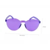 Sert Mika Oval Şekilli Çerçevesiz Mor Gözlük Retro Parti 5x14 cm