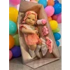 SH59998 40 CM TAM VİNİL BEBEK EMZİKLİ HAVLULU