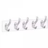 Silikon 5 Kollu Şeffaf Yapışkan Askı Bx40