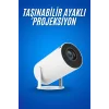 Sinema Projektörü Android HDMI USB WİFİ Ses Çıkışlı Ayaklı Projeksiyon Taşınabilir