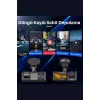 Siyah 1080p Araç içi 3 Kameralı Lcd Ekranlı Gece Görüşlü , G-sensör , Geri Görüş Kamera