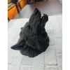 Siyah Ayı Figürü Duvar Dekoru Asılabilir Hediyelik Heykel 25x19 cm